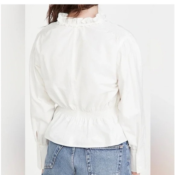 Rebecca Taylor Women's White Peplum Top - Picture 3 of 14